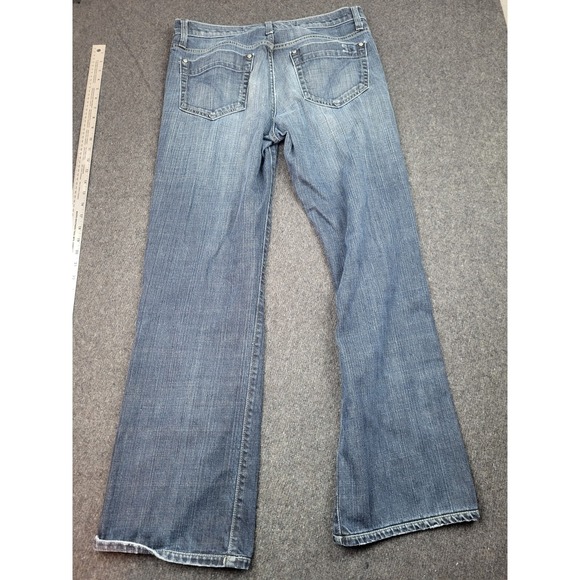 Joe's Rebel Malcolm Jeans Mens 34 Blue Macho Wash Rockabilly Faded Trousers - Picture 4 of 9